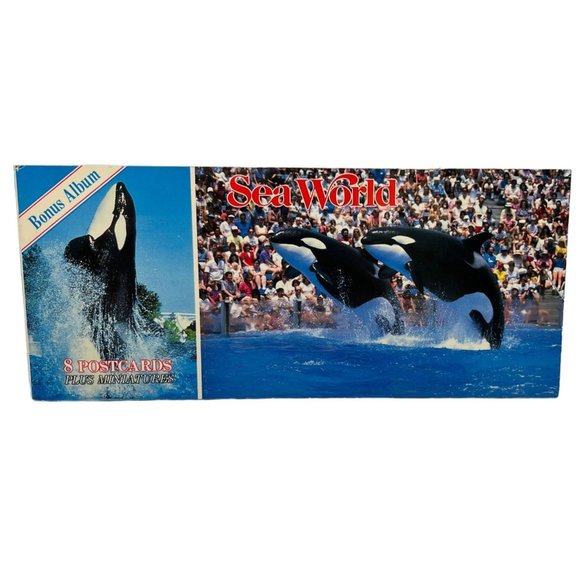 Sea World Postcard Mini Photos Booklet Vintage 70s San Diego CA 7 Postcards - Picture 1 of 12